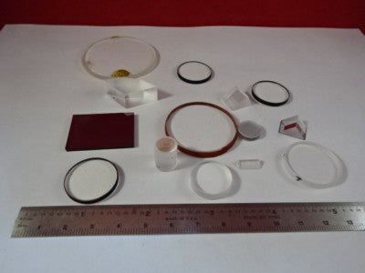 Lot Optical Glass Lenses Prisms Filters Laser Optics