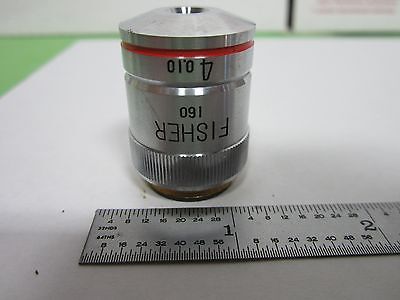 MIKROSKOPTEIL OBJEKTIV FISHER 4X OPTICS AS IS BIN#Q8-67