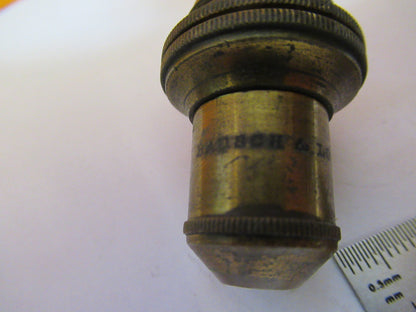 ANTIQUE  BRASS BAUSCH LOMB OBJECTIVE 2/3 MICROSCOPE PART AS PICTURED S4-B-39