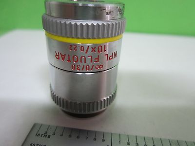 MIKROSKOPTEIL OBJEKTIV LEITZ FLUOTAR 10X INFINITY OPTICS AS IS BIN#T1-21