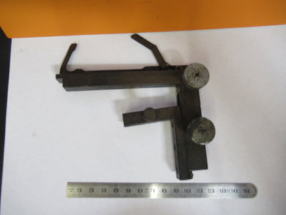 ANTIQUE REICHERT AUSTRIA STAGE XY HOLDER MICROSCOPE PART AS PICTURED Y4-A-125
