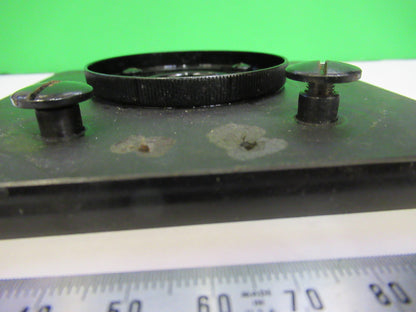 ANTIQUE SPENCER STAGE TABLE + IRIS MICROSCOPE PART AS PICTURED X6-A-59