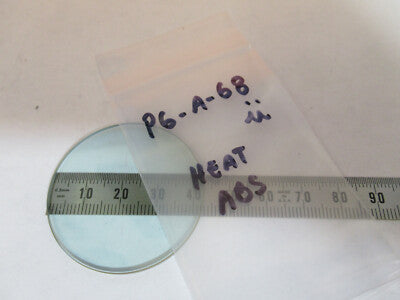 OPTICAL HEAT ABSORBING GLASS FILTER MICROSCOPE PART OPTICS AS PICTURED &P6-A-68