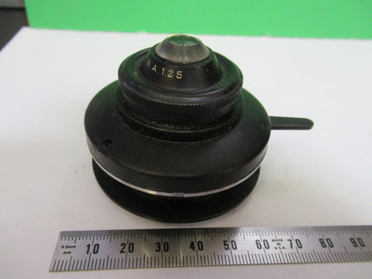 SPENCER AO CONDENSER + IRIS OPTICS ANTIQUE MICROSCOPE PART as pic T6-A-75