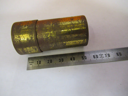 EMPTY BAUSCH LOMB BRASS OBJECTIVE CANISTER MICROSCOPE PART AS PICTURED Y1-A-39