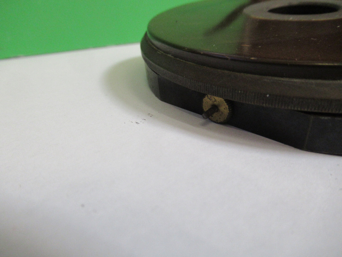 ANTIQUE CARL ZEISS BRASS POL STAGE RARE MICROSCOPE PART AS PICTURED Q7-A-15