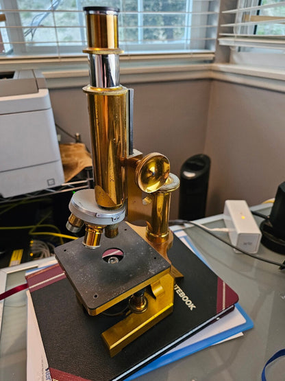 Antique Brass Rare R J Beck London Collectable Microscope