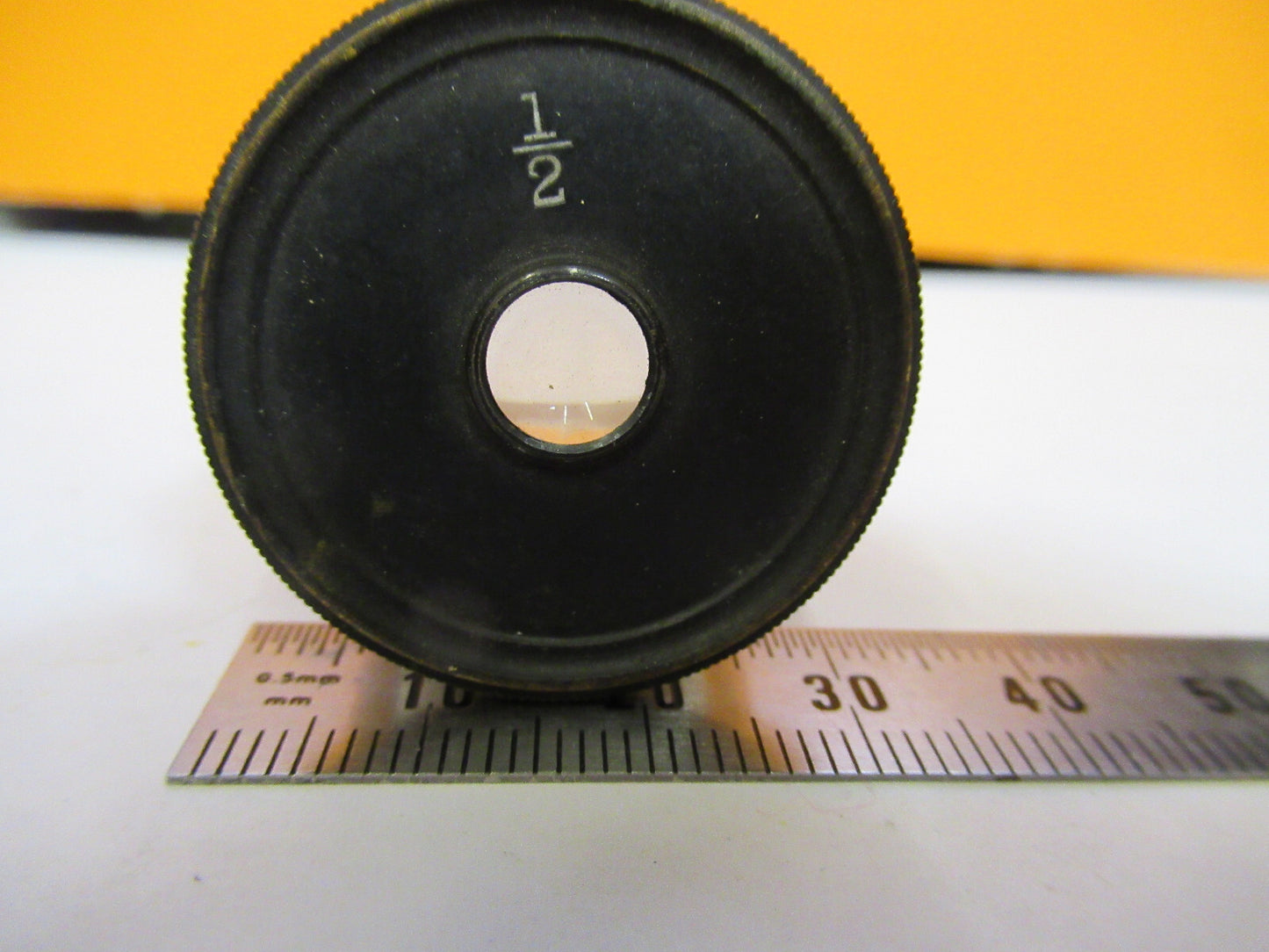 ANTIQUE BAUSCH LOMB "1/2"  EYEPIECE OPTICS MICROSCOPE PART AS PICTURED Y1-A-50