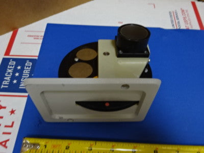 MICROSCOPE PART REICHERT LEICA POLYVAR FILTER WHEEL OPTICS AS IS #65-A-22