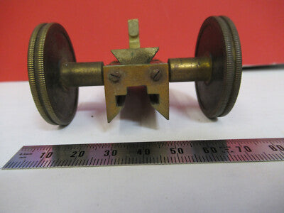 ANTIQUE BAUSCH LOMB BRASS STAGE 1,800's  MICROSCOPE PART AS PICTURED &P8-A-37