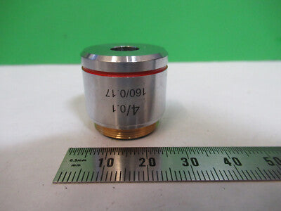 Meiji 4X /160 Lens Objective Optics Microscope Part