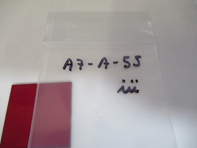 OPTICAL RED SCHOTT ROUND FILTER OPTICS AS PIC &A7-A-55