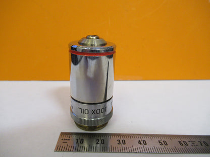MICROSCOPE INDUSTRIAL OBJECTIVE BAUSCH LOMB FLAT FIELD 100X OPTICS AS IS Y3-A-90