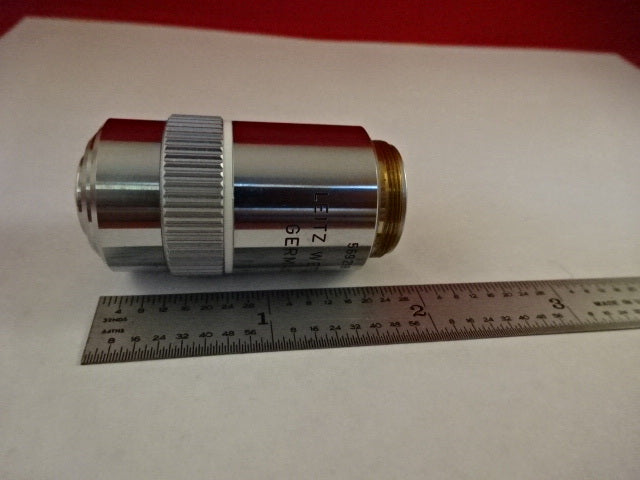 MICROSCOPE PART OBJECTIVE LEITZ GERMANY FLUOTAR 100X INFINI OPTICS AS IS #F2-A-9