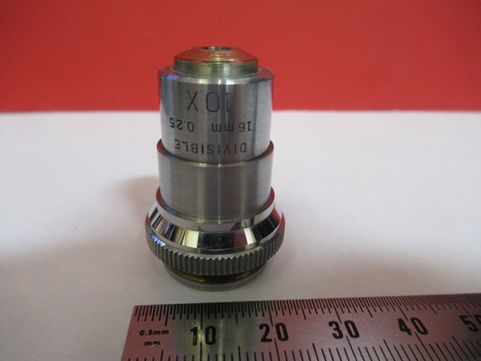 Bausch & Lomb 10X Lens Microscope Part Objective Optics AS Pic