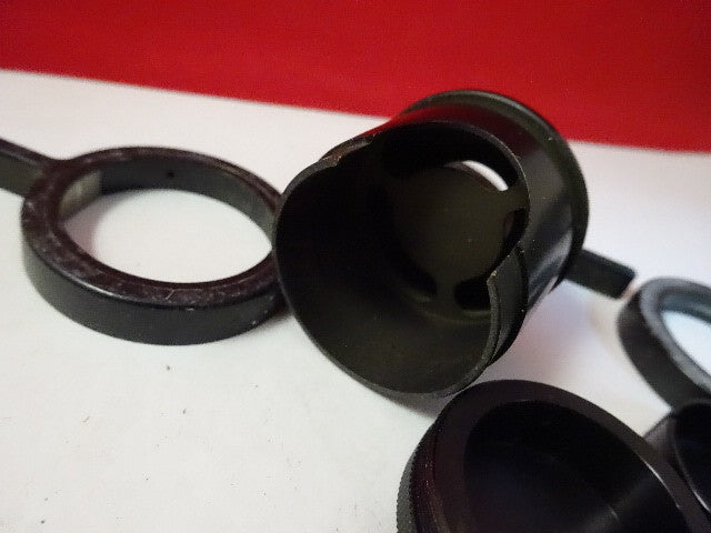 Lot 6 Ea Microscope Parts Assorted Mounts Optics AS IS