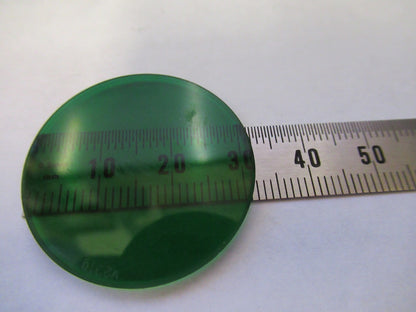 ZEISS GERMANY GLASS FILTER GREEN GERMANY MICROSCOPE PART AS PICTURED V8-B-10