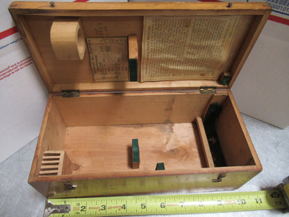 ANTIQUE WOOD CONTAINER EMPTY OLD GERMAN SCOPE  MICROSCOPE PART AS PICTURED TA-5