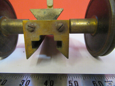 ANTIQUE BAUSCH LOMB BRASS STAGE 1,800's  MICROSCOPE PART AS PICTURED &P8-A-37