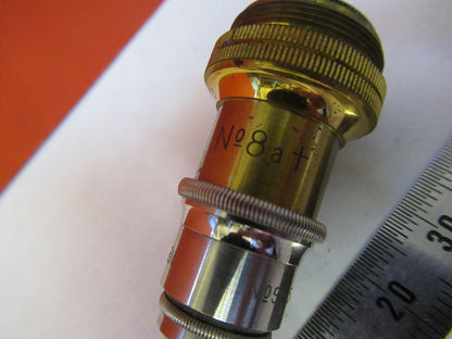 Antique Brass Charles Reichert Wien Austria Objective 8a Microscope Part