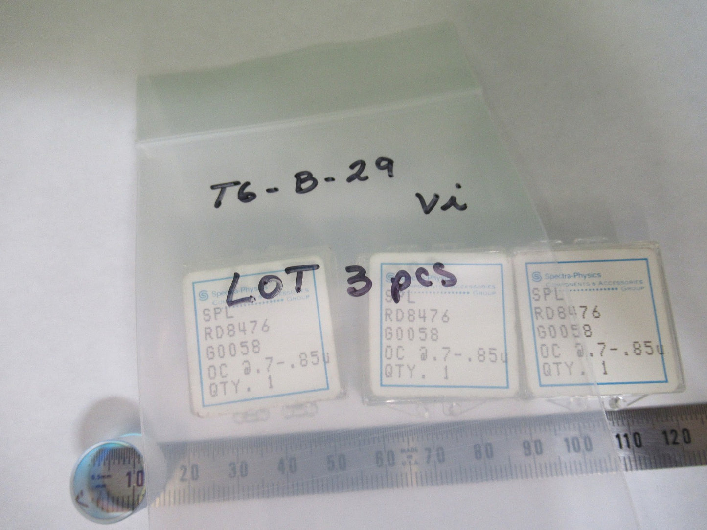 LOT OPTICAL SPECTRA PHYSICS SPL COATED LENS PHOTONICS OPTICS AS PICTURED T6-B-29
