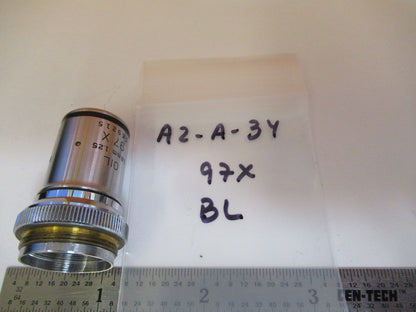 BAUSCH LOMB 97X 1.8mm OBJECTIVE LENS OPTICS MICROSCOPE PART as pictured &A2-A-34