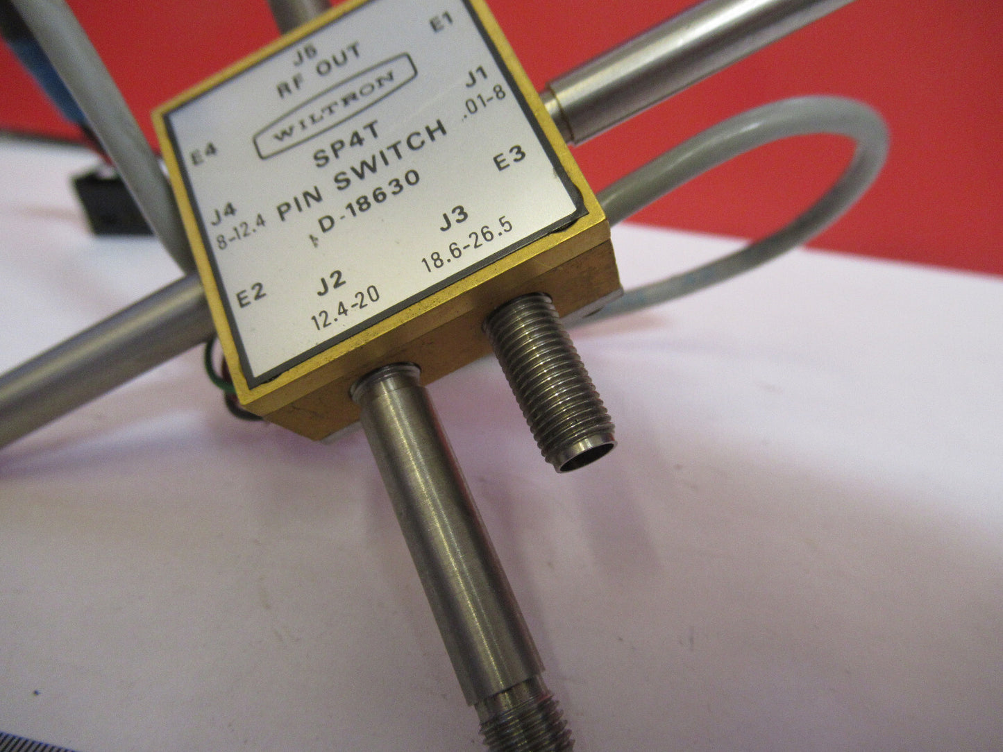 WILTRON D-18630  SP4T PIN SWITCH MICROWAVE RF FREQUENCY GHz AS PICTURED T7-A-43