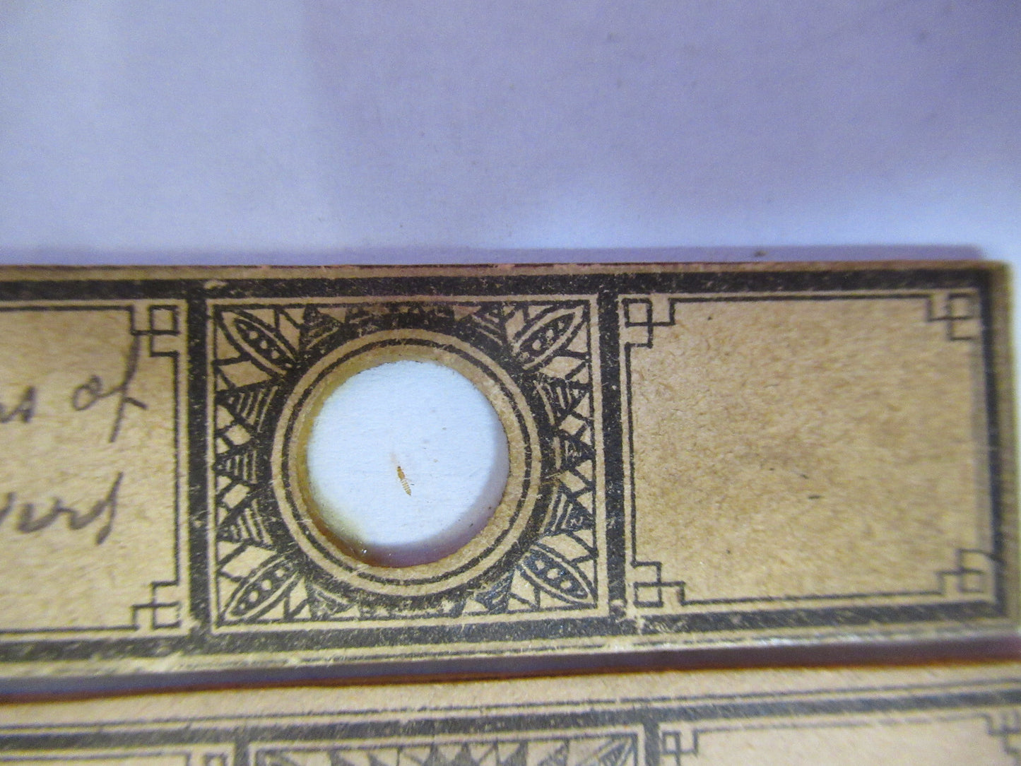 ANTIQUE VICTORIAN PREPARED SLIDE PAIR LONDON MICROSCOPE PART AS PICTURED F8-A-26