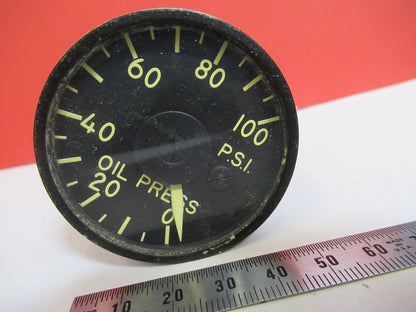 Indicator Pressure Oil 217-100A Edison Aircraft Instrument