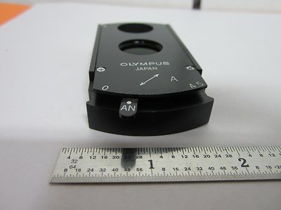 MICROSCOPE PART OLYMPUS JAPAN POLARIZER SLIDE OPTICS BIN#B2-C-50