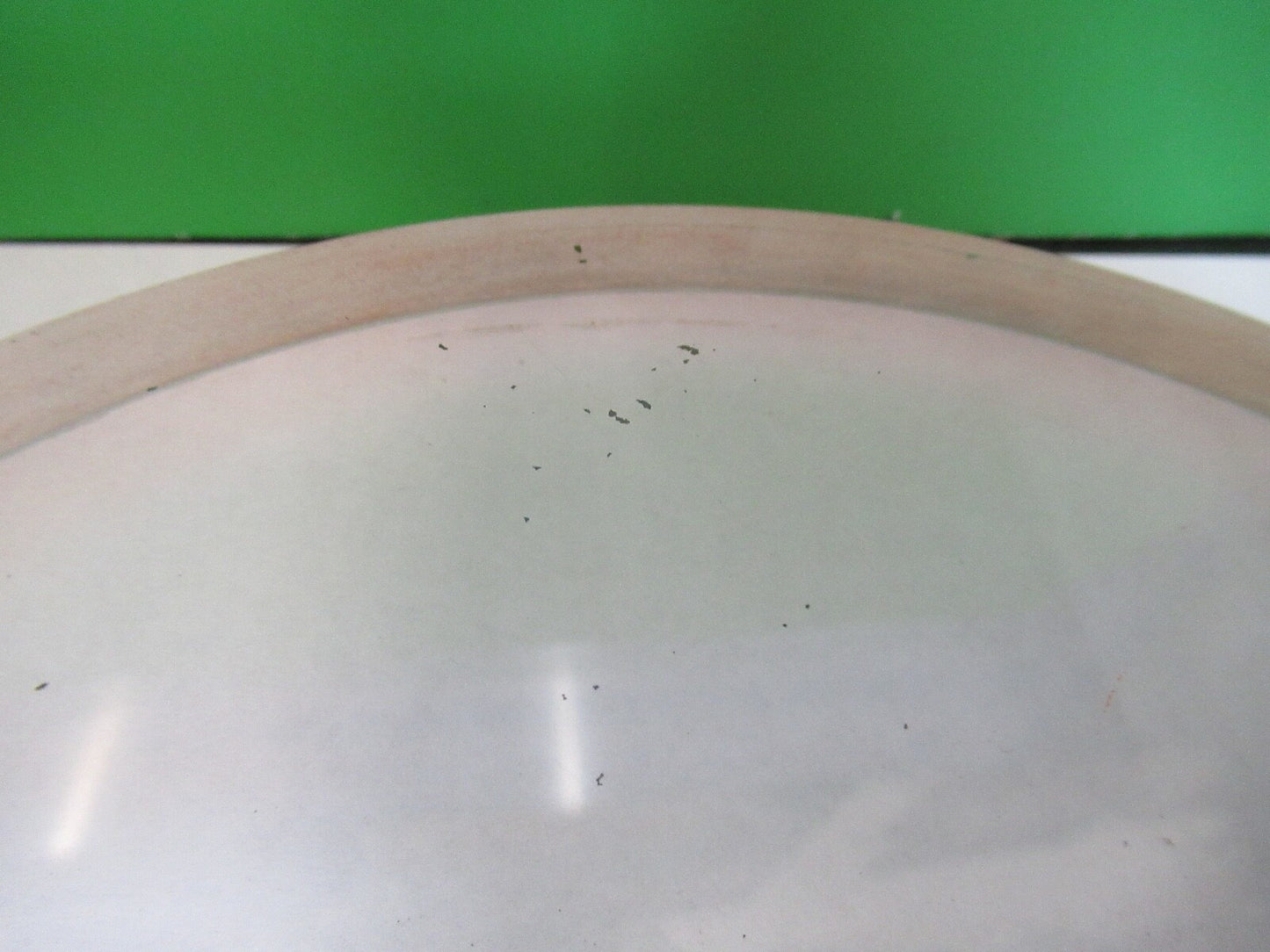 HUGE GLASS FLAT WINDOW THICK WITH HOLE FOR LASER OPTICS AS PICTURED 18-FT-05
