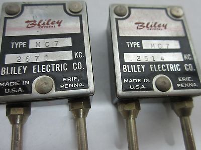LOT 3 EA QUARTZ CRYSTAL BLILEY MC7 FREQUENCY CONTROL VINTAGE AS IS BIN#P5-67