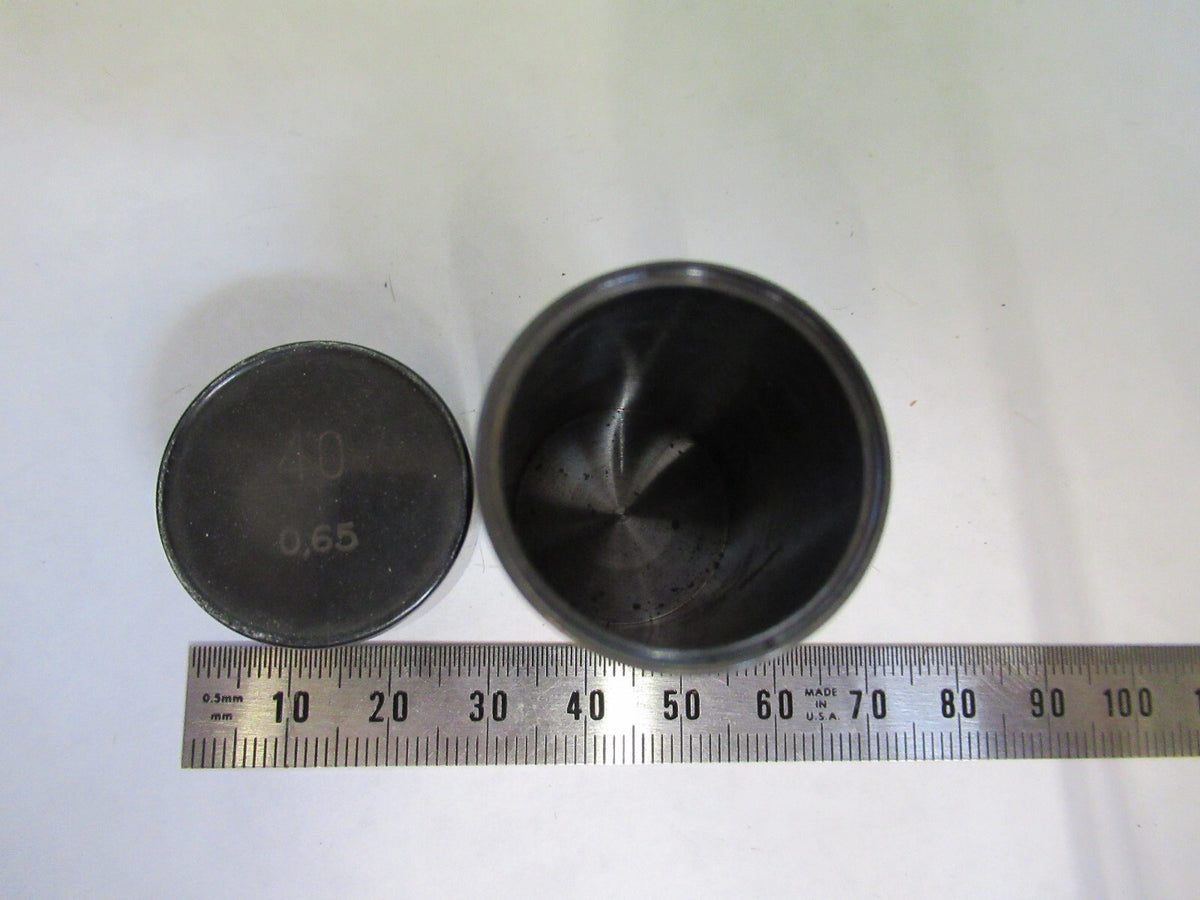 CARL ZEISS GERMANY EMPTY BRASS OBJECTIVE 40 CANISTER MICROSCOPE PART  B7-B-20