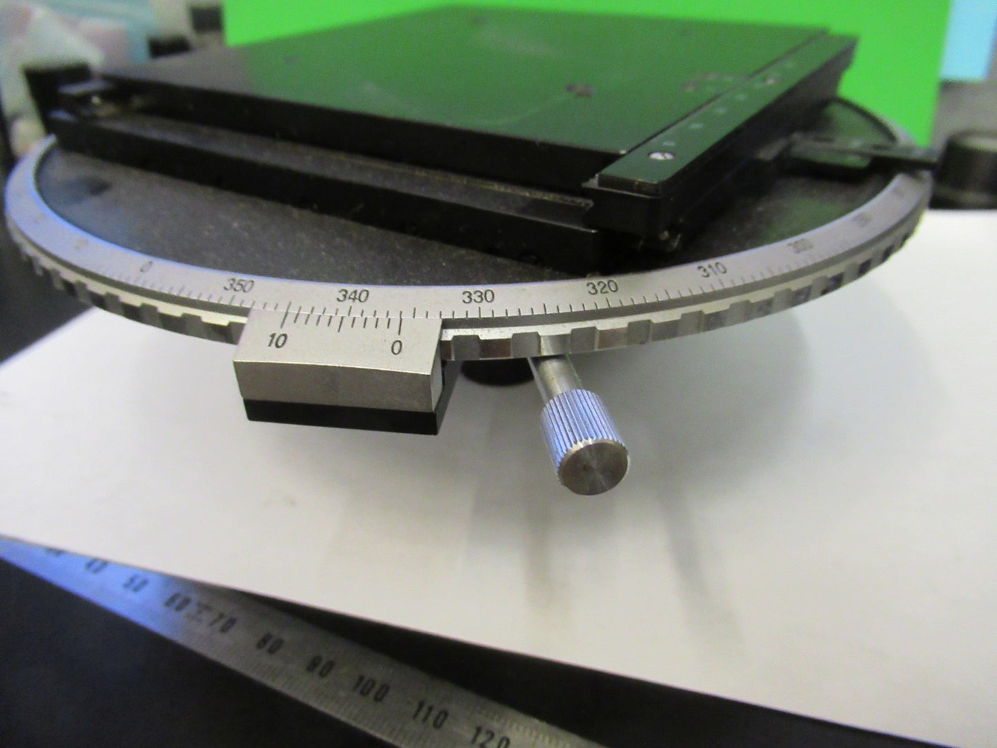 ZEISS GERMANY XY ROTABLE TABLE POLARIZER MICROSCOPE PART AS PICTURED V8-B-13