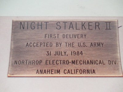 LARGE COLLECTABLE NORTHROP GRUMMAN SIGNED DESIGNER 1984 NIGHT STALKER HELICOPTER