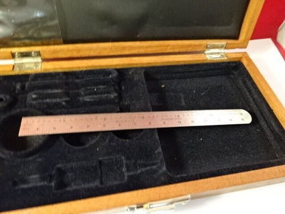 EMPTY WOODEN BOX BRUEL KJAER DENMARK MAHOGANY CASE ACCELEROMETER AS IS  #94-46