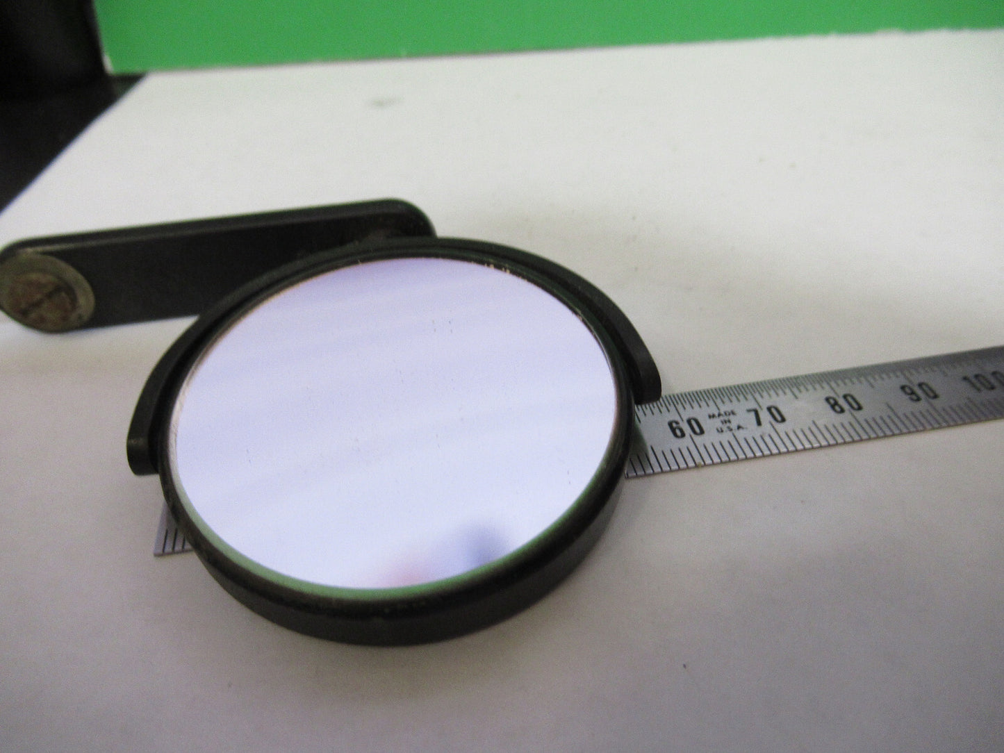 ANTIQUE BAUSCH LOMB MIRROR ASSEMBLY OPTICS MICROSCOPE PART AS PICTURED S7-A-06
