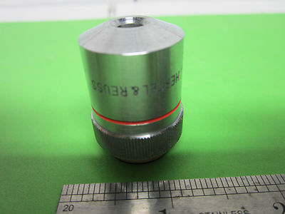 MICROSCOPE PART GERMANY OPTICS OBJECTIVE  HERTEL REUSS 4X BIN#3C-57