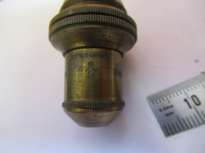 ANTIQUE  BRASS BAUSCH LOMB OBJECTIVE 2/3 MICROSCOPE PART AS PICTURED S4-B-39