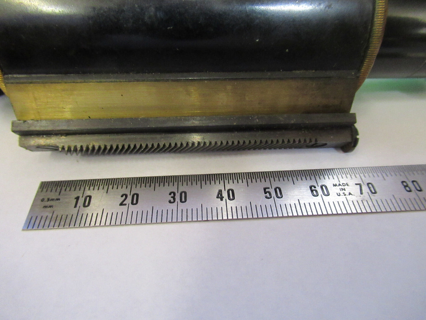 Antique Spencer Lens Co. Brass Tubus + Nosepiece Microscope Part