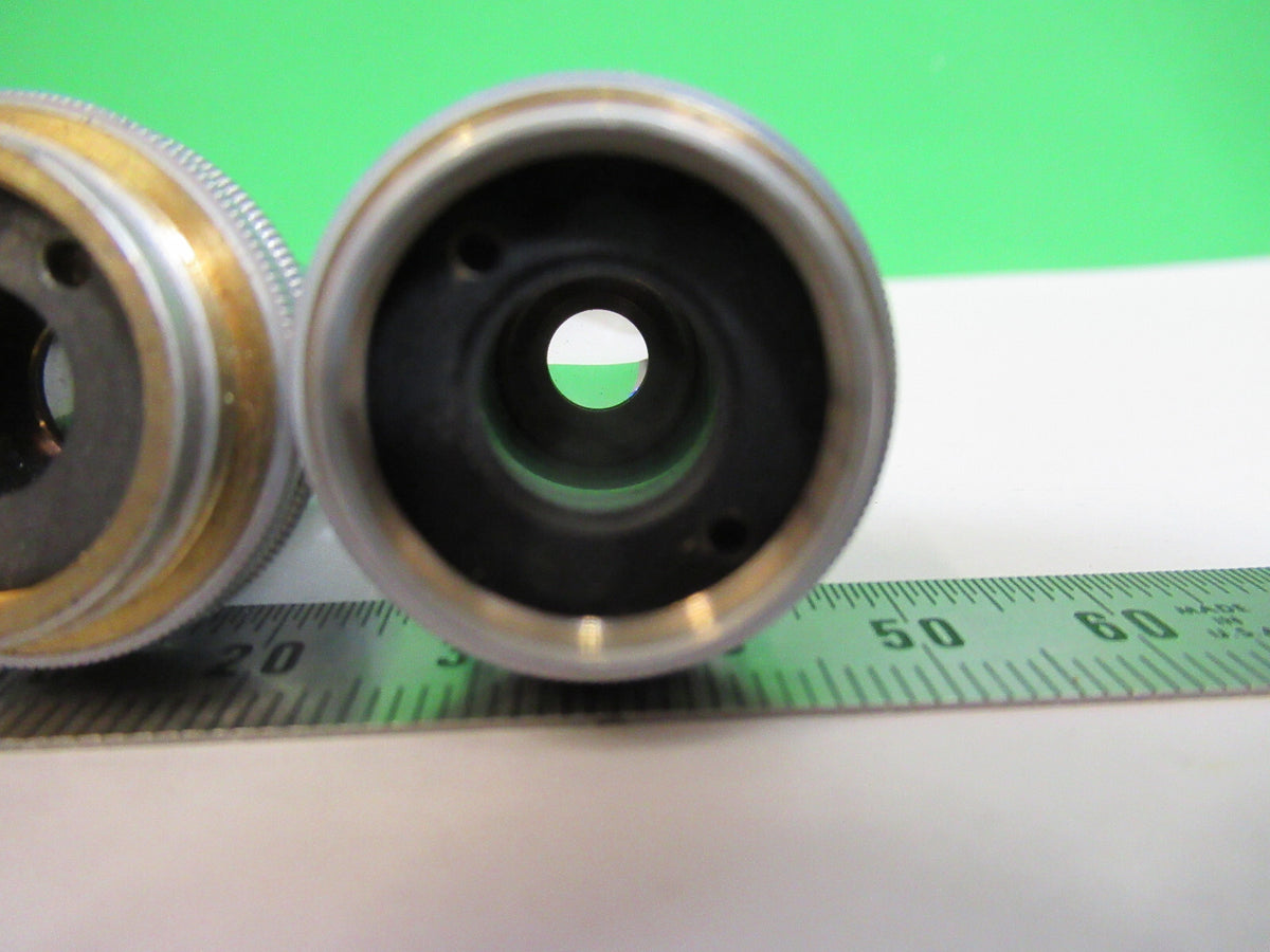 LOT OBJECTIVES LENSES VINTAGE BAUSCH LOMB MICROSCOPE PART AS PICTURED &S9-B-57