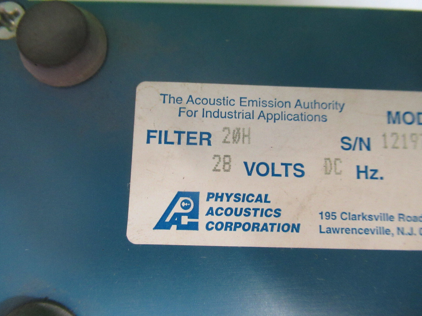 Physical Acoustic Emission Corp Ae 1220A Pre-amplifier Sensor AS Picture