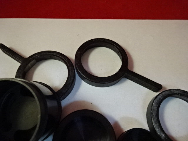 Lot 6 Ea Microscope Parts Assorted Mounts Optics AS IS