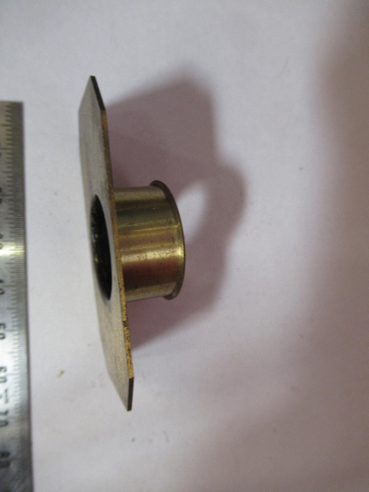 ANTIQUE BRASS COMPRESSORIUM STAGE LONDON MICROSCOPE PART AS PICTURED F8-A-42