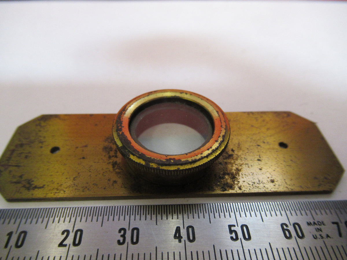 ANTIQUE BRASS COMPRESSORIUM STAGE LONDON MICROSCOPE PART AS PICTURED F8-A-44