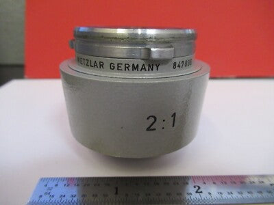 LEITZ OBJECTIVE 2:1 847835 MEASURING TOOLMAKER MICROSCOPE PART AS PIC &A9-A-82
