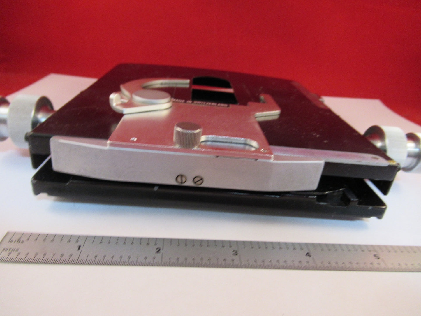 WILD HEERBRUGG SWISS M20 STAGE TABLE MIKROMETER-MIKROSKOP-TEIL WIE BESEHEN #F7-15