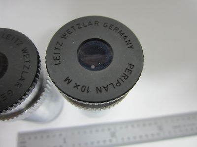 Lot 2 Ea Ernst Leitz Germany Eyepieces PERIPlan 10X Microscope Part Optics