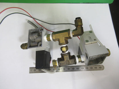 PNEUMATIC AIR SMC JAPAN VALVE ASSEMBLY AUTOMATION ROBOTIC AS PICTURED &83-FT-14
