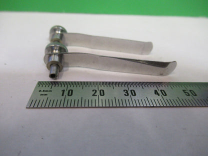 CARL ZEISS GERMANY PAIR CLIPS  MICROSCOPE PART AS PICTURED F3-B-19